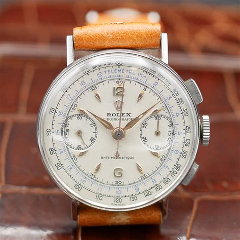 Rolex Chronograph, Ref 3484 in Stainless steel, Circa 1940